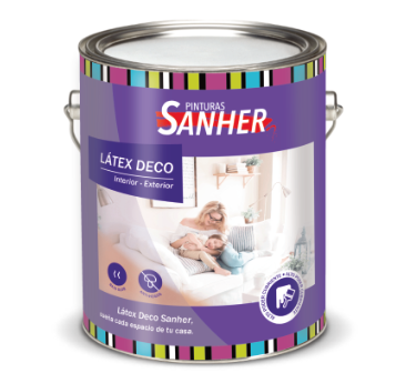 Latex al agua super cubriente Sanher - 4 galones