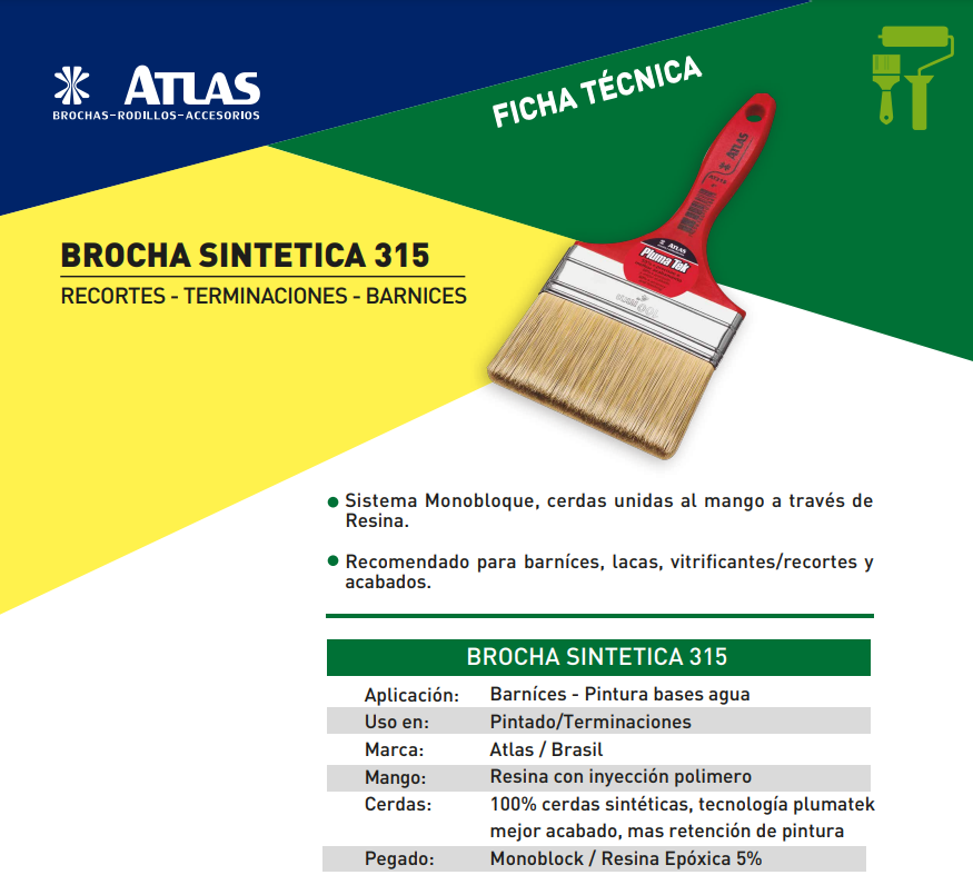 Brocha Sintética Atlas 315