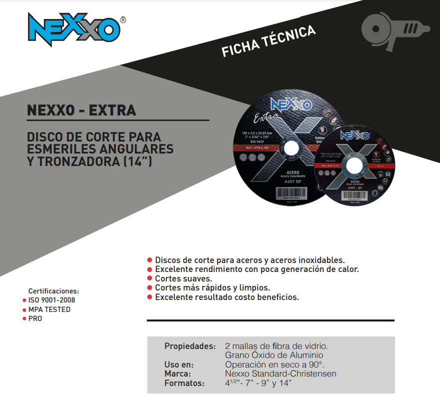 Disco de Corte Nexxo Extra