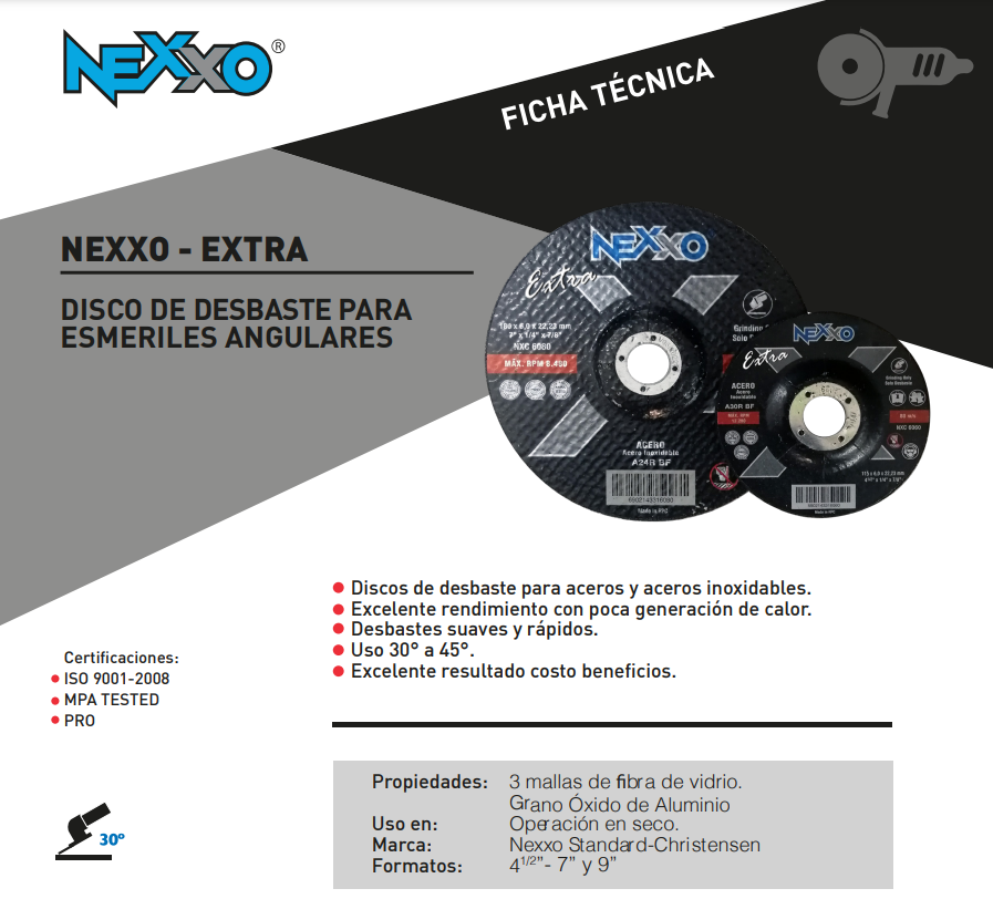 Disco de Desbaste Nexxo Extra